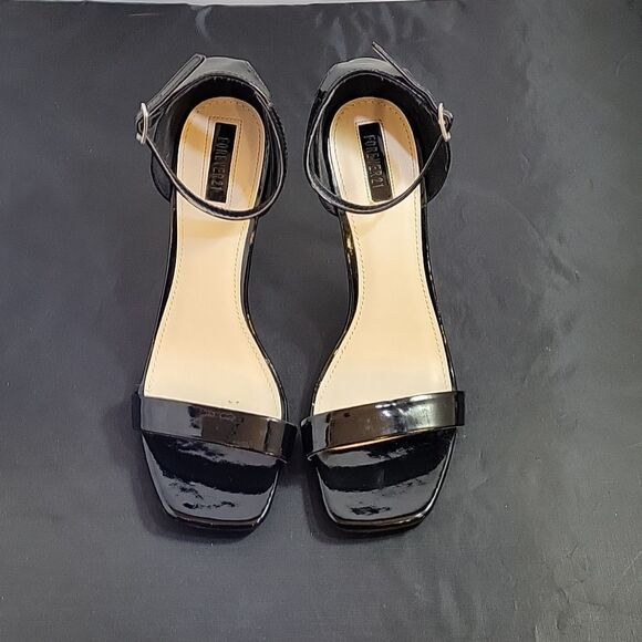 FOREVER 21 SQUARE TOE ADJUSTABLE BUCKLE ANKLE STRAP HIGH HEEL STILETTOS PUMP - Picture 4 of 13